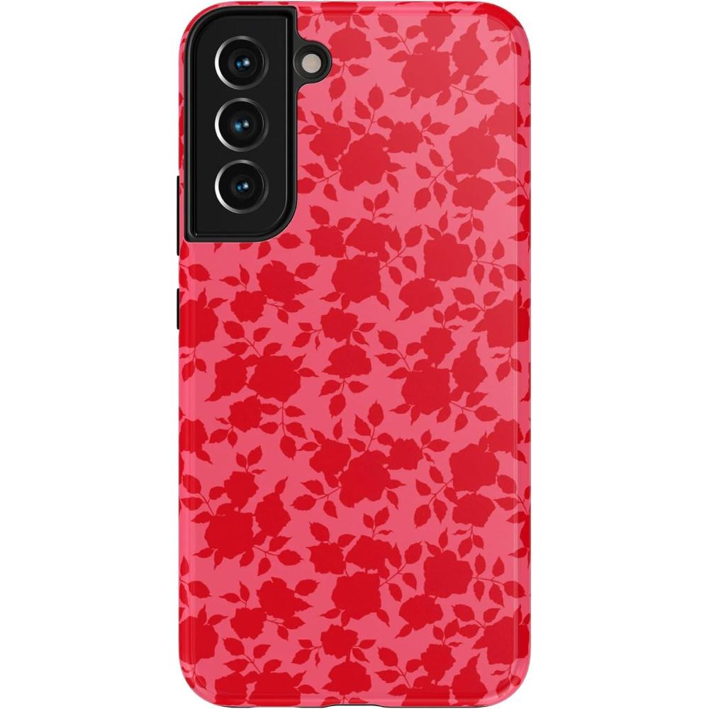 imageCasely Galaxy S22 Case  Lucky You  Shamrock  Essential Slim DualLayer Protective Case DesignRose Garden  Red Aesthetic
