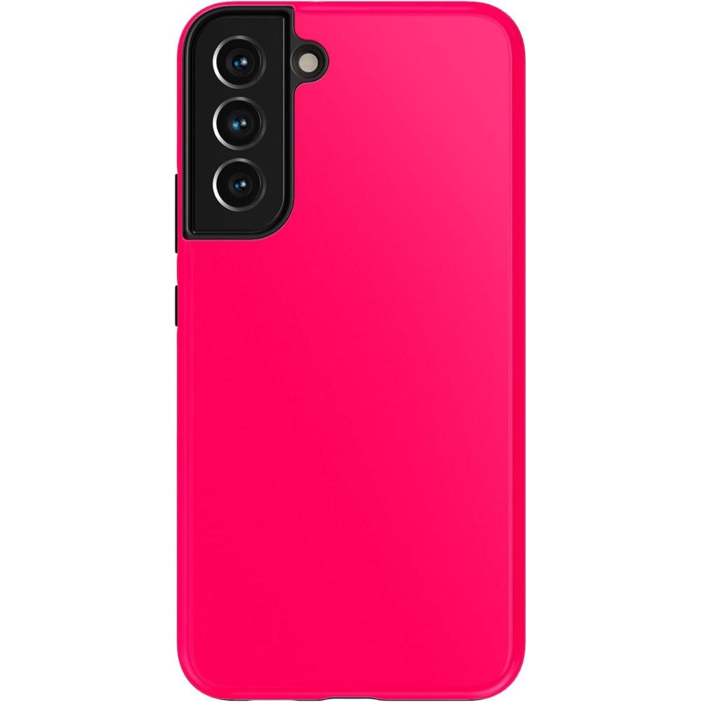 imageCasely Galaxy S22 Case  Lucky You  Shamrock  Essential Slim DualLayer Protective Case DesignThink Pink  Solid Neon Pink