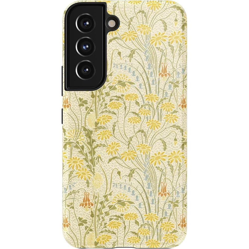 imageCasely Galaxy S22 Case  Polka Dots  High Contrast Design  Essential Slim DualLayer Protective DesignBoho Blooms  Golden Floral