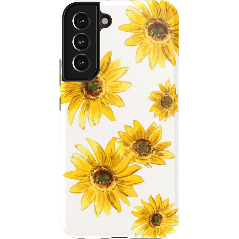 imageCasely Galaxy S22 Case  Polka Dots  High Contrast Design  Essential Slim DualLayer Protective DesignGolden Garden  Yellow Sunflower Floral