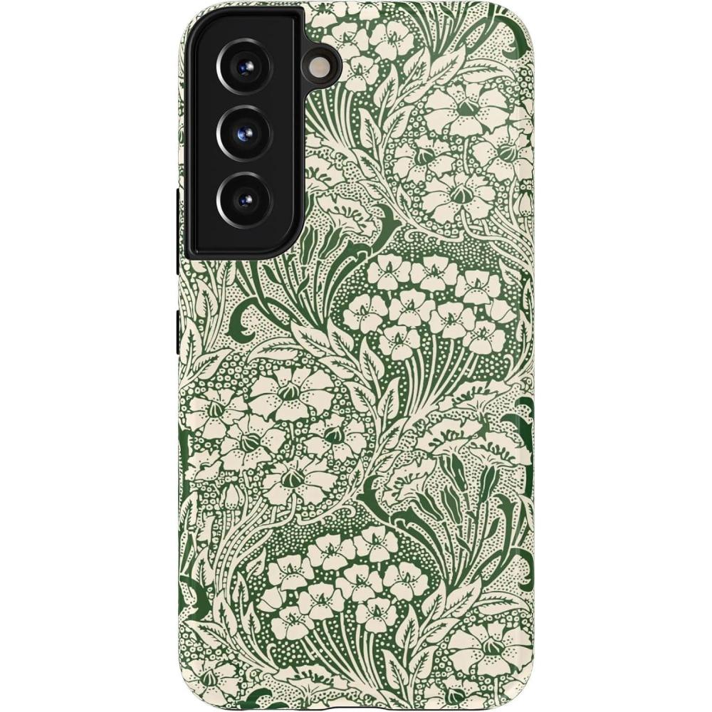 imageCasely Galaxy S22 Case  Polka Dots  High Contrast Design  Essential Slim DualLayer Protective DesignMystic Meadow  Green Gardens