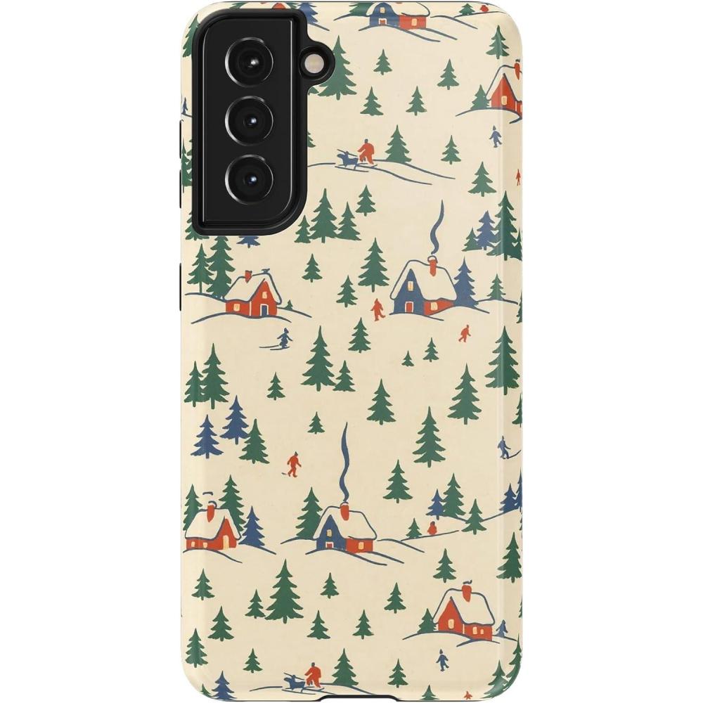 imageCasely Galaxy S22 Plus Case  Dashing Doxies  Dachshund Dog CaseChalet All Day  Winter Village