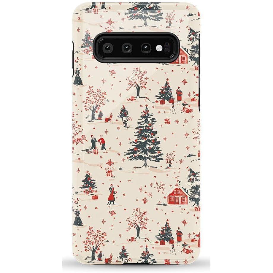 imageCasely Galaxy S22 Plus Case  Dashing Doxies  Dachshund Dog CaseWinter Nostalgia  Vintage Holiday