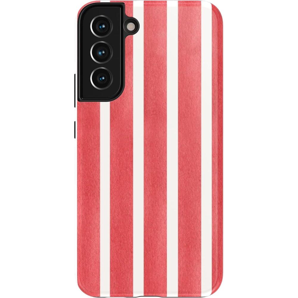 imageCasely Galaxy S22 Plus Case  Fit Check  Neutral Checkerboard EssentialEast Coast Summer  Red Stripes