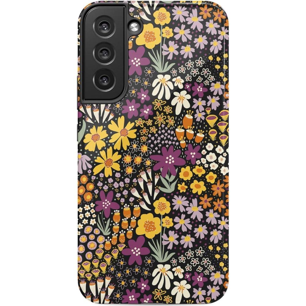 imageCasely Galaxy S22 Plus Case  Fit Check  Neutral Checkerboard EssentialFalling for You  Plum Floral