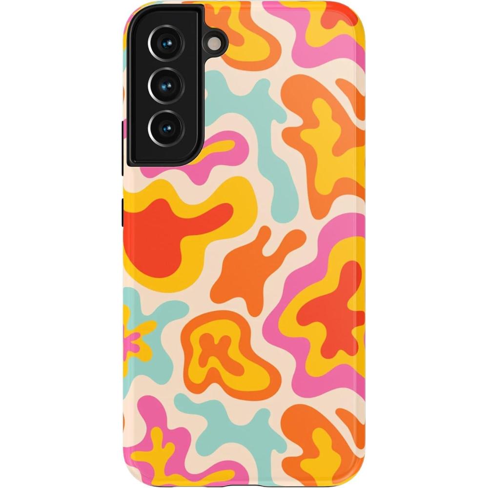 imageCasely Galaxy S22 Plus Case  Fit Check  Neutral Checkerboard EssentialTropical Color Splash  Abstract Retro
