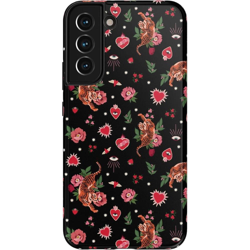 imageCasely Galaxy S22 Plus Case  Fit Check  Neutral Checkerboard EssentialWild at Heart  Tiger