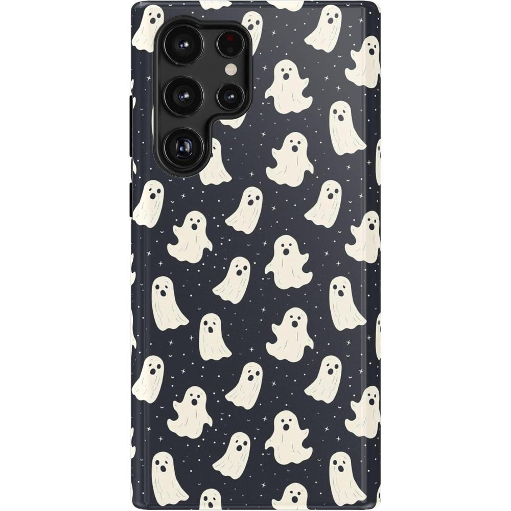 imageCasely Galaxy S22 Ultra Case  Stars Align  Blue amp White Stars  Essential Slim DualLayer Protective DesignAll Boos No Bite  Friendly Ghost