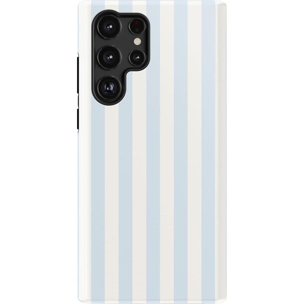 imageCasely Galaxy S22 Ultra Case  Stars Align  Blue amp White Stars  Essential Slim DualLayer Protective DesignBlue Stripes  Sunday Best