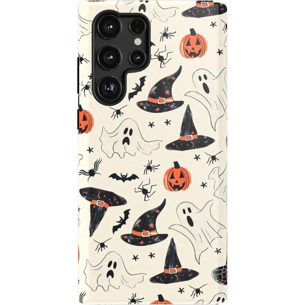 imageCasely Galaxy S22 Ultra Case  Stars Align  Blue amp White Stars  Essential Slim DualLayer Protective DesignFeeling Witchy  Haunted Halloween