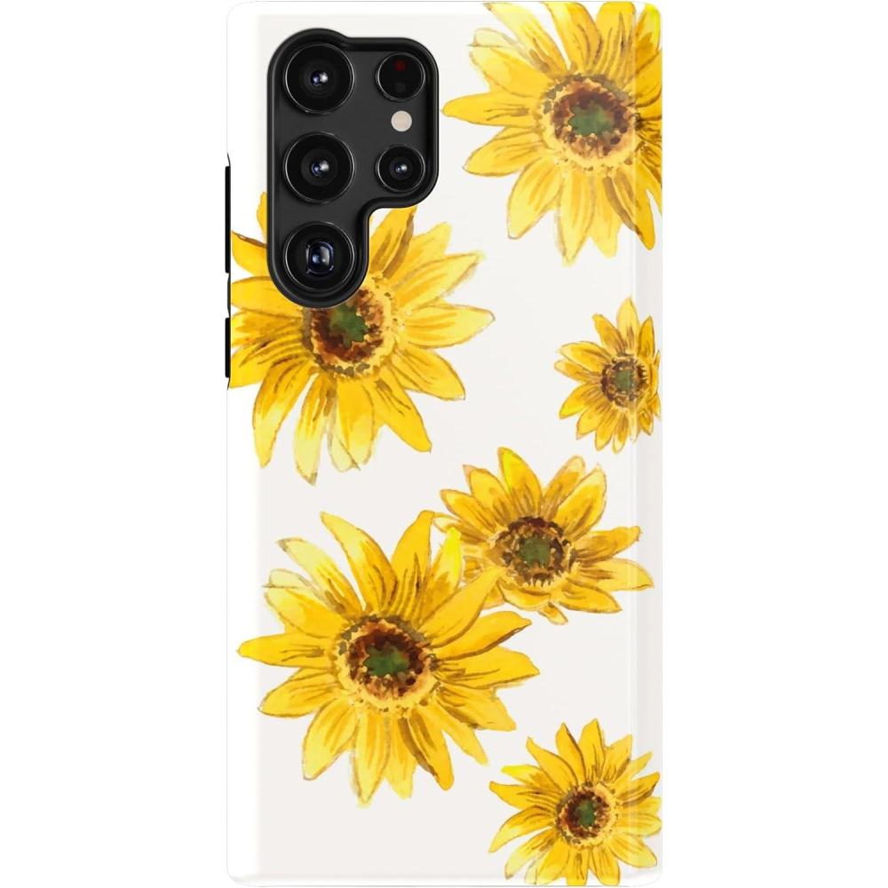 imageCasely Galaxy S22 Ultra Case  Stars Align  Blue amp White Stars  Essential Slim DualLayer Protective DesignGolden Garden  Yellow Sunflower Floral