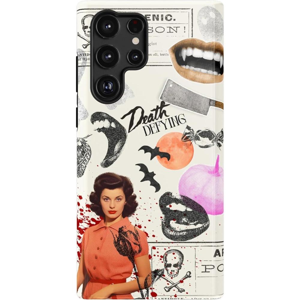 imageCasely Galaxy S22 Ultra Case  Stars Align  Blue amp White Stars  Essential Slim DualLayer Protective DesignIf You Dare  Horror Collage