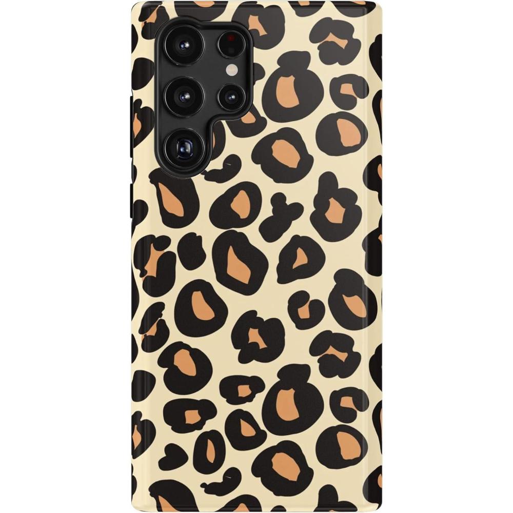 imageCasely Galaxy S22 Ultra Case  Stars Align  Blue amp White Stars  Essential Slim DualLayer Protective DesignInto the Wild  Leopard Print