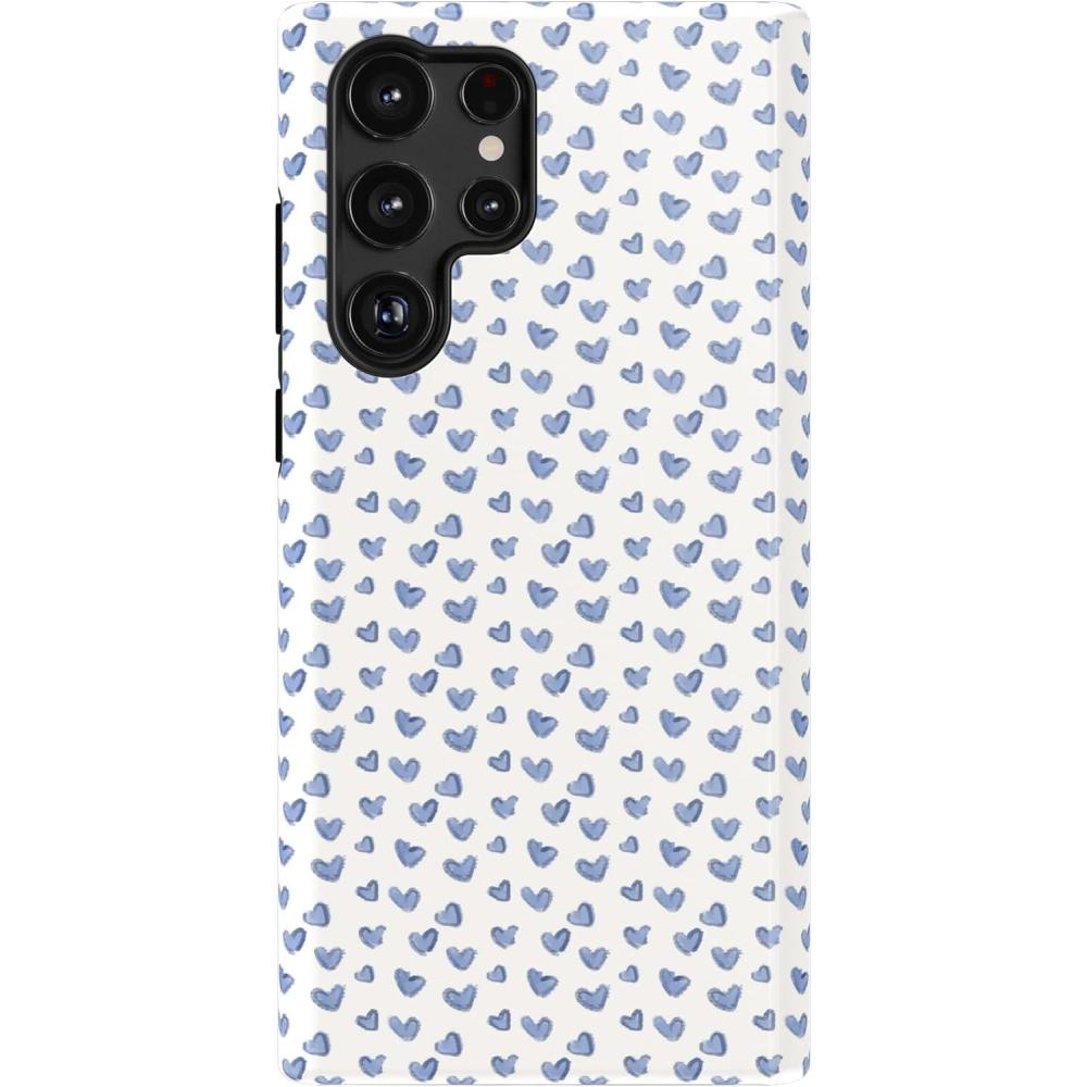 imageCasely Galaxy S22 Ultra Case  Stars Align  Blue amp White Stars  Essential Slim DualLayer Protective DesignLovebug  Blue Hearts