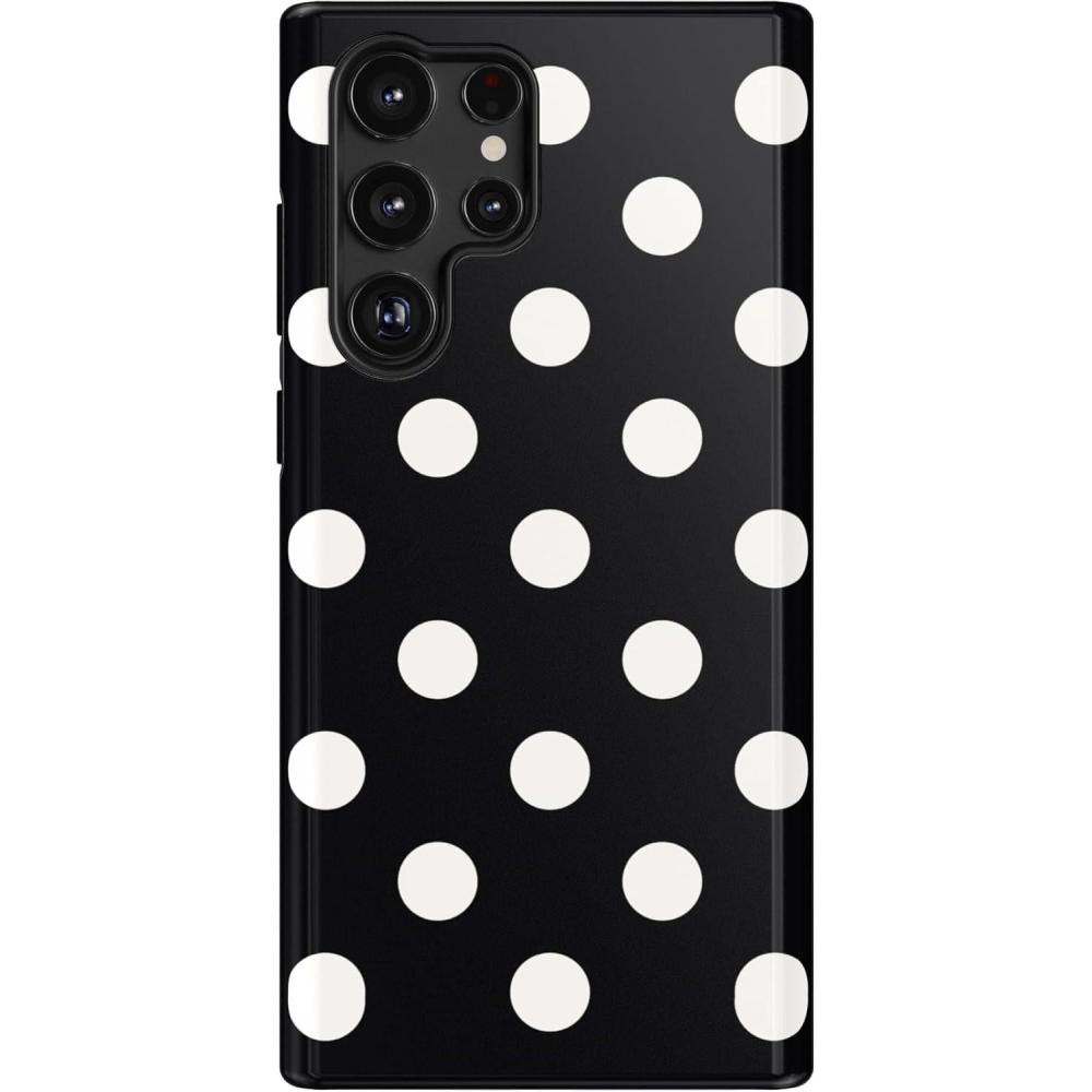 imageCasely Galaxy S22 Ultra Case  Stars Align  Blue amp White Stars  Essential Slim DualLayer Protective DesignPolka Dots  High Contrast Design