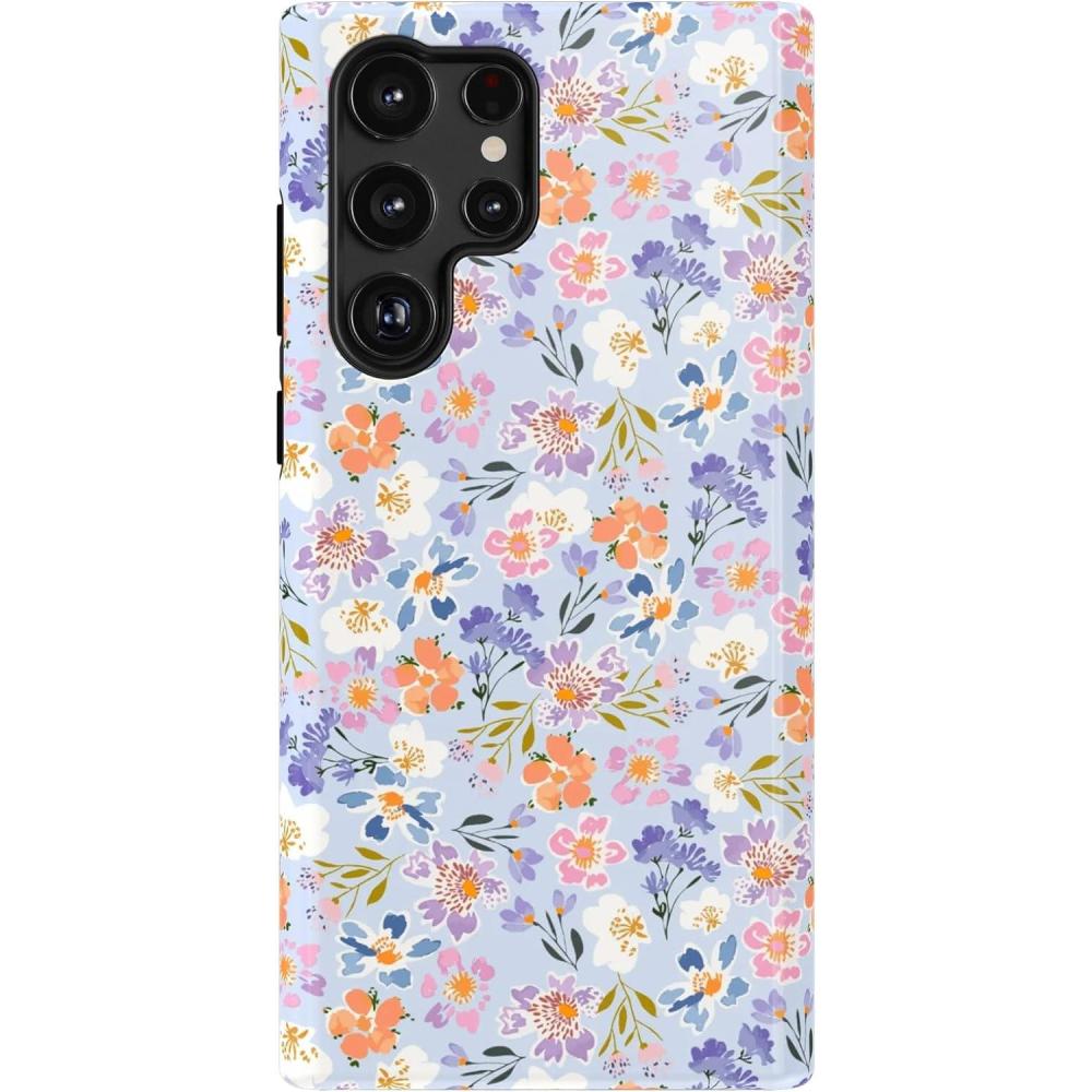 imageCasely Galaxy S22 Ultra Case  Stars Align  Blue amp White Stars  Essential Slim DualLayer Protective DesignPoppy Meadows  Pastel Floral