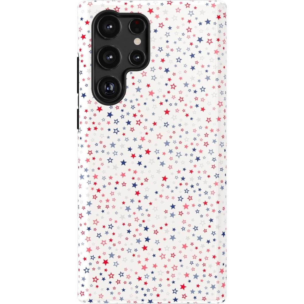 imageCasely Galaxy S22 Ultra Case  Stars Align  Blue amp White Stars  Essential Slim DualLayer Protective DesignSeeing Stars  Red  White  Blue