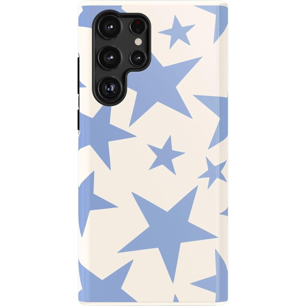 imageCasely Galaxy S22 Ultra Case  Stars Align  Blue amp White Stars  Essential Slim DualLayer Protective DesignStars Align  Blue  White Stars