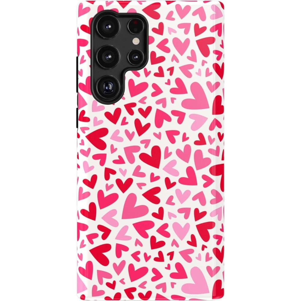 imageCasely Galaxy S22 Ultra Case  Stars Align  Blue amp White Stars  Essential Slim DualLayer Protective DesignXOXO  Candy Hearts