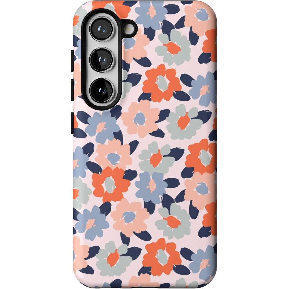 imageCasely Galaxy S23 Case  Poppy Meadows  Pastel Floral  Essential Slim DualLayer Protective DesignField of Flowers  Pastel Floral