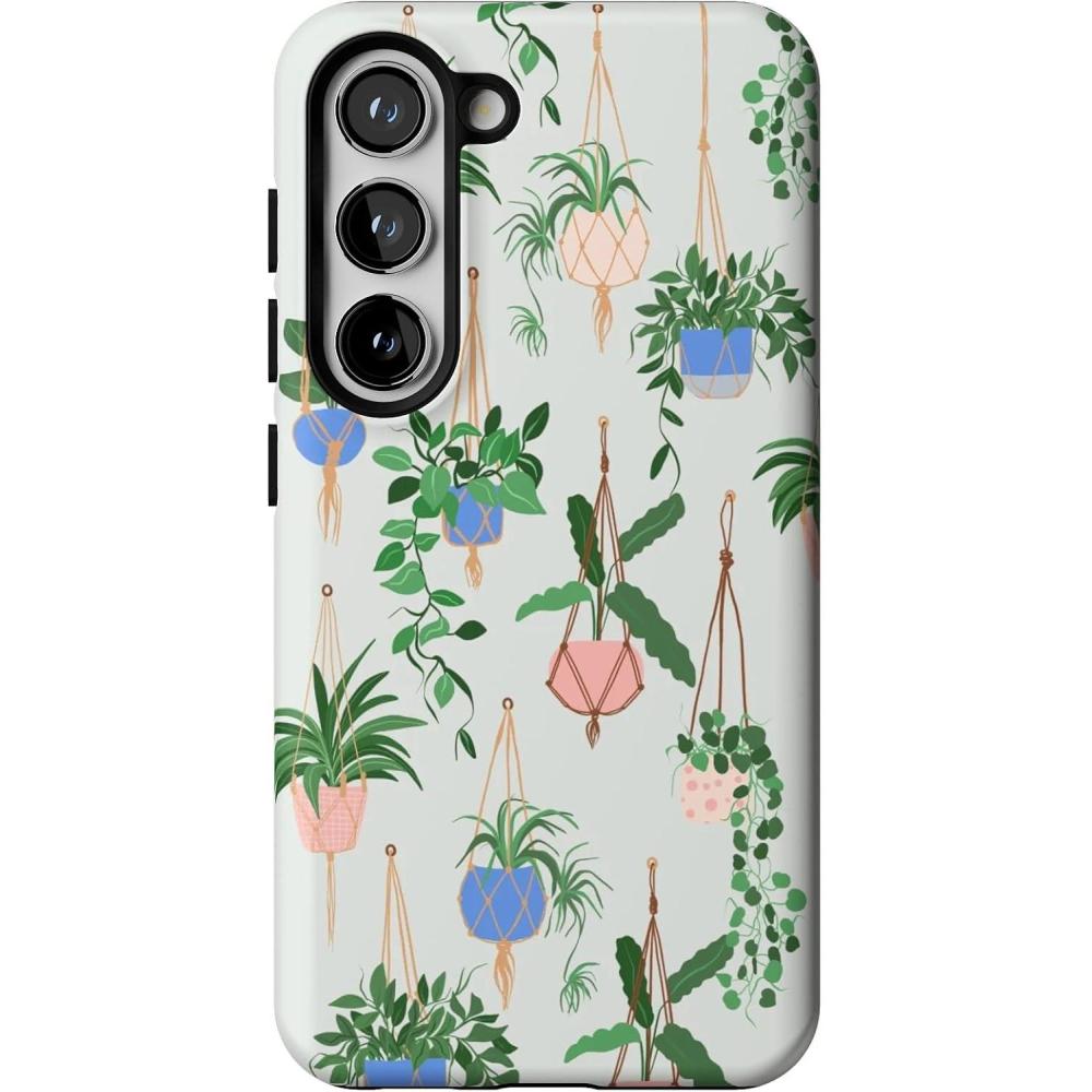 imageCasely Galaxy S23 Case  Poppy Meadows  Pastel Floral  Essential Slim DualLayer Protective DesignHanging Around  Potted Plants Floral