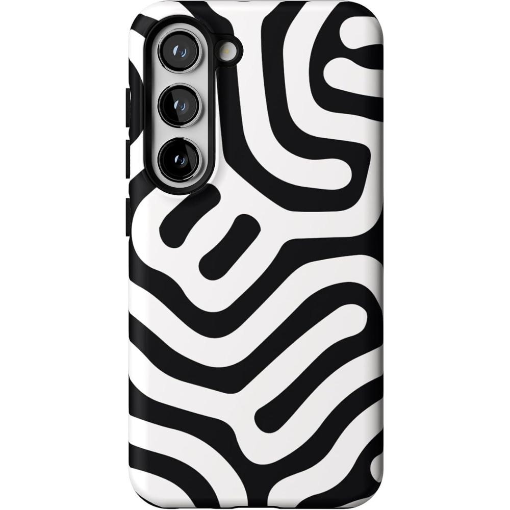 imageCasely Galaxy S23 Case  Poppy Meadows  Pastel Floral  Essential Slim DualLayer Protective DesignMaze  High Contrast Design