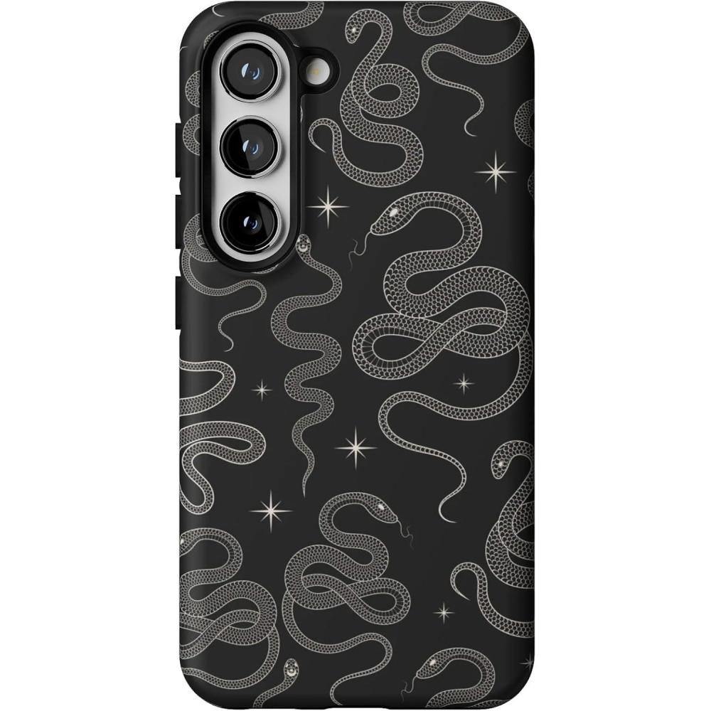 imageCasely Galaxy S23 Case  Poppy Meadows  Pastel Floral  Essential Slim DualLayer Protective DesignWere Ready For It  Black Serpent