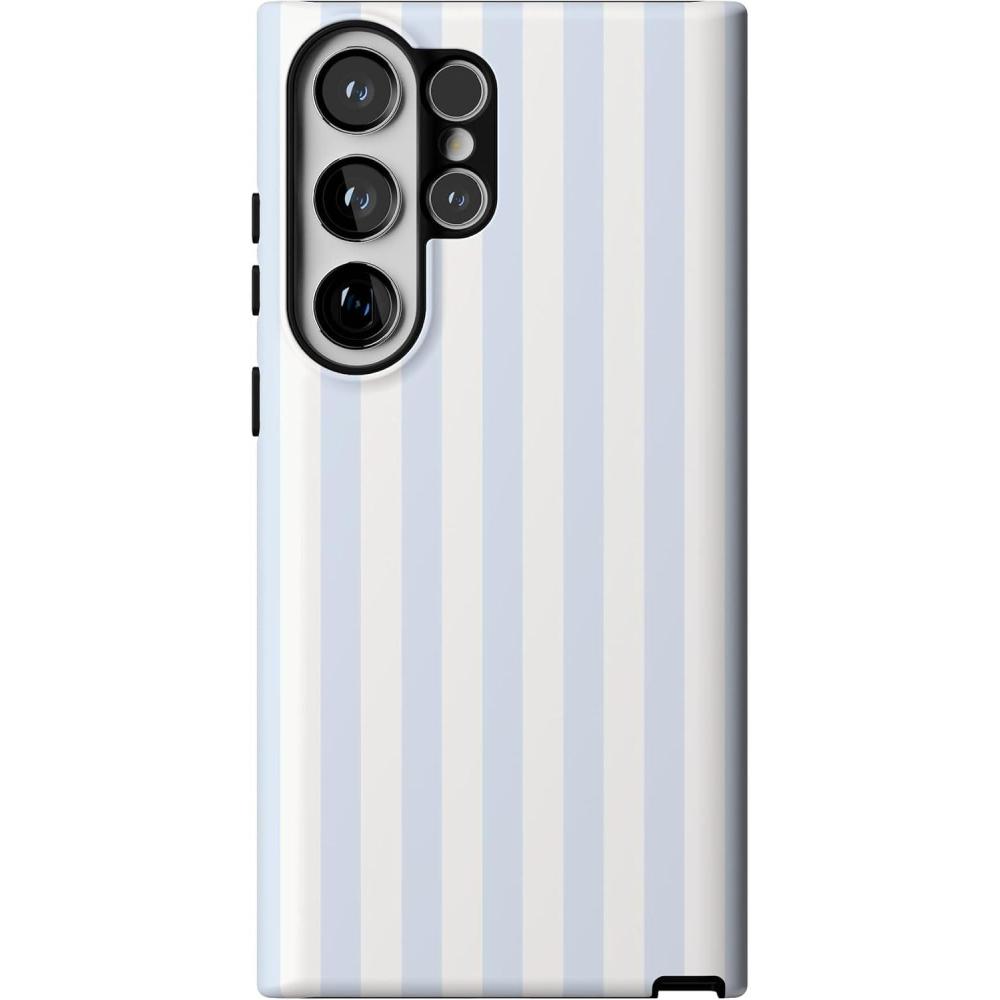 imageCasely Galaxy S23 Ultra Case  Nantucket Cottage  Blue Hydrangea  Essential Slim DualLayer Protective DesignBlue Stripes  Sunday Best