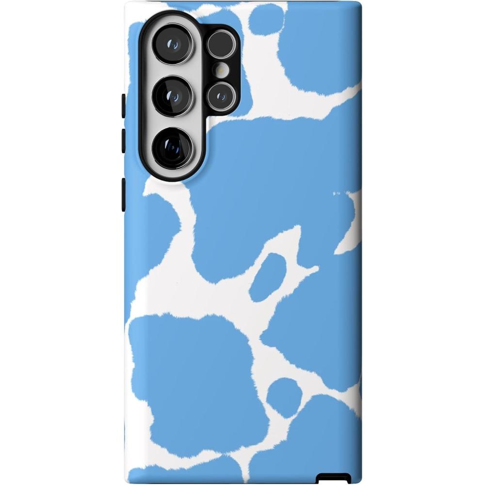 imageCasely Galaxy S23 Ultra Case Nantucket Cottage Blue Hydrangea Essential Slim DualLayer Protective DesignCurrent MOOd Light Blue Cow Print