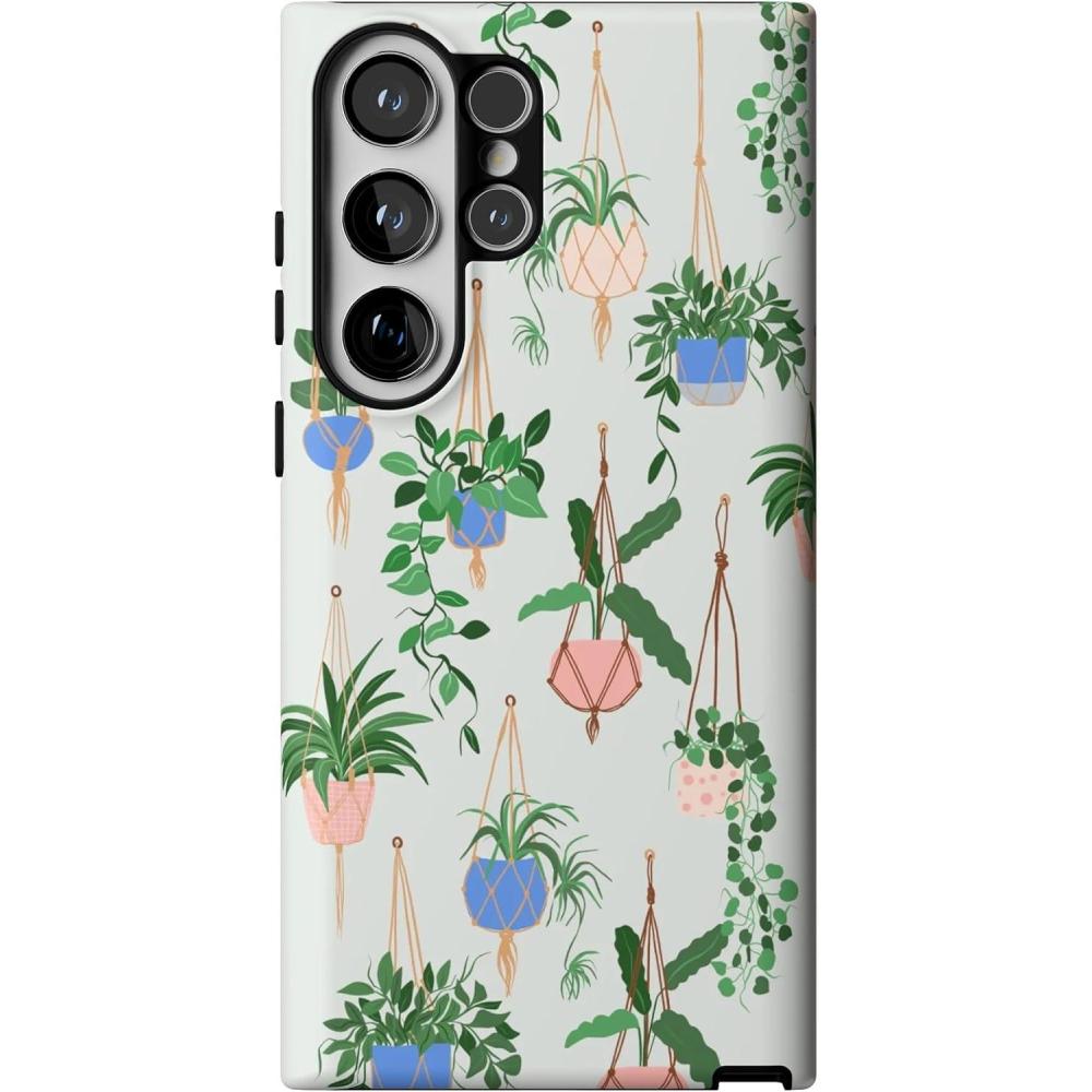 imageCasely Galaxy S23 Ultra Case  Nantucket Cottage  Blue Hydrangea  Essential Slim DualLayer Protective DesignHanging Around  Potted Plants Floral