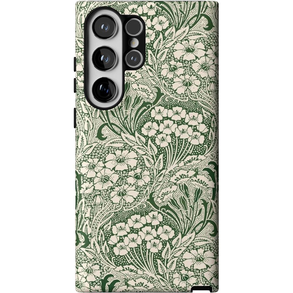imageCasely Galaxy S23 Ultra Case  Nantucket Cottage  Blue Hydrangea  Essential Slim DualLayer Protective DesignMystic Meadow  Green Gardens