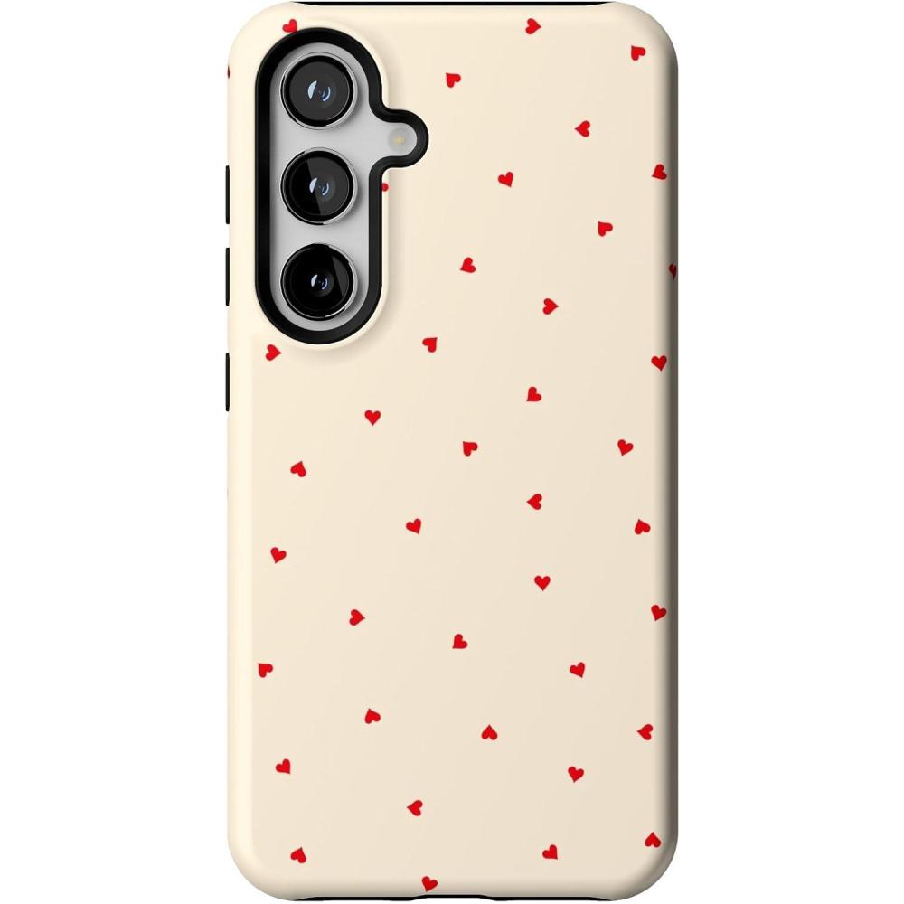 imageCasely Galaxy S24 Case  Tuscan Tiles  Dolce Vita  Essential Slim DualLayer Protective DesignBe Mine  Tiny Hearts