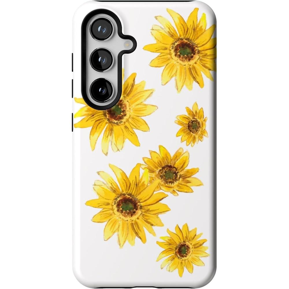imageCasely Galaxy S24 Case  Tuscan Tiles  Dolce Vita  Essential Slim DualLayer Protective DesignGolden Garden  Yellow Sunflower Floral