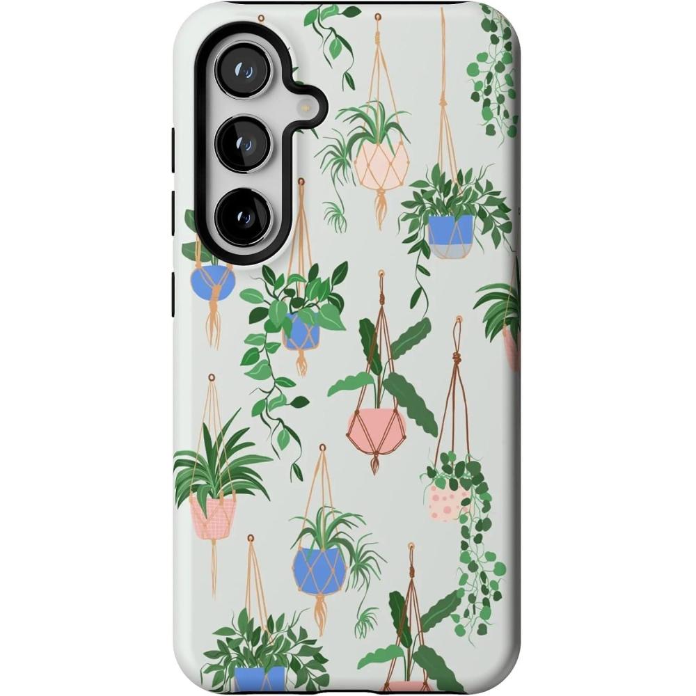 imageCasely Galaxy S24 Case  Tuscan Tiles  Dolce Vita  Essential Slim DualLayer Protective DesignHanging Around  Potted Plants Floral