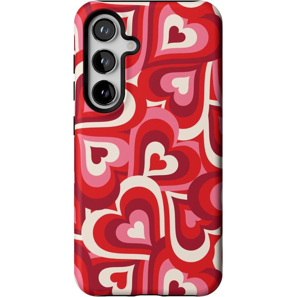 imageCasely Galaxy S24 Case  Tuscan Tiles  Dolce Vita  Essential Slim DualLayer Protective DesignLove Song Remix  Ombre Hearts