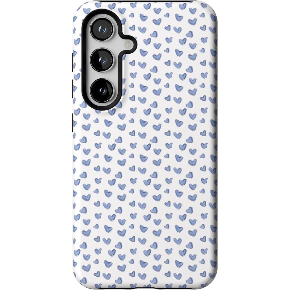 imageCasely Galaxy S24 Case  Tuscan Tiles  Dolce Vita  Essential Slim DualLayer Protective DesignLovebug  Blue Hearts