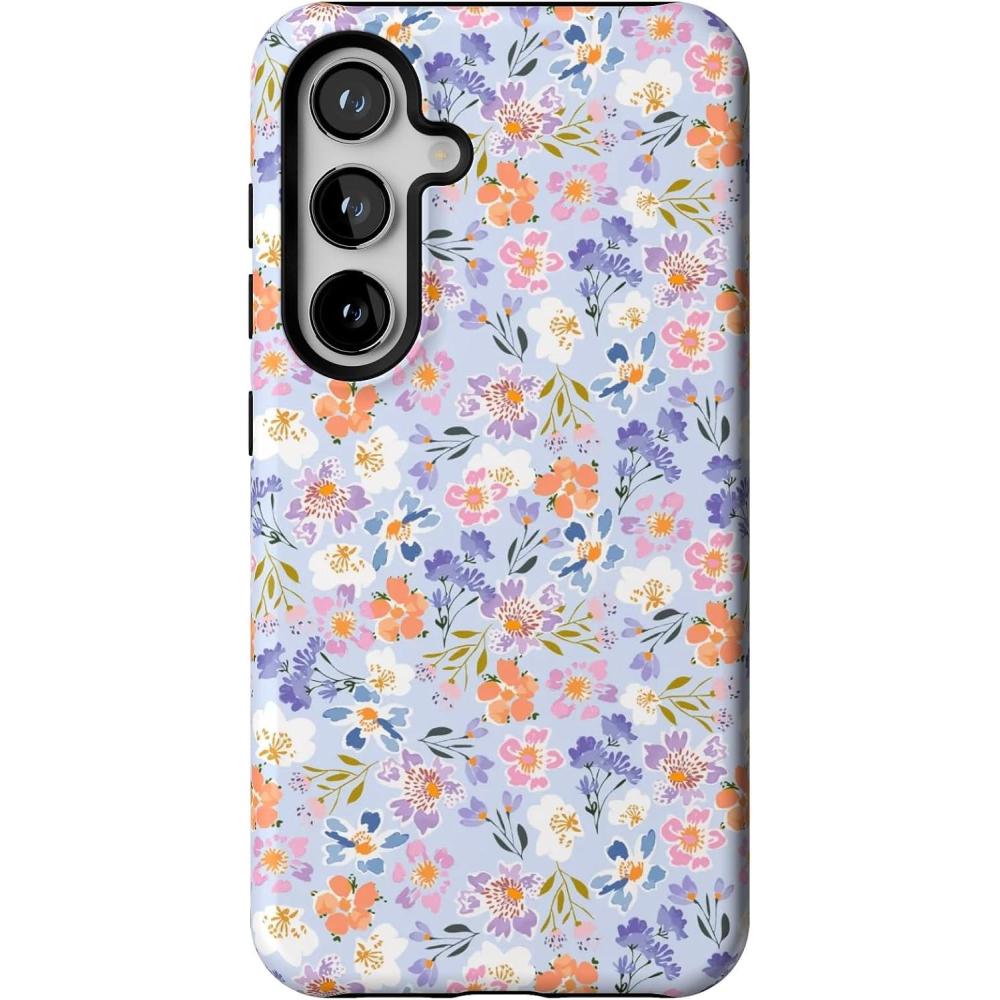 imageCasely Galaxy S24 Case  Tuscan Tiles  Dolce Vita  Essential Slim DualLayer Protective DesignPoppy Meadows  Pastel Floral