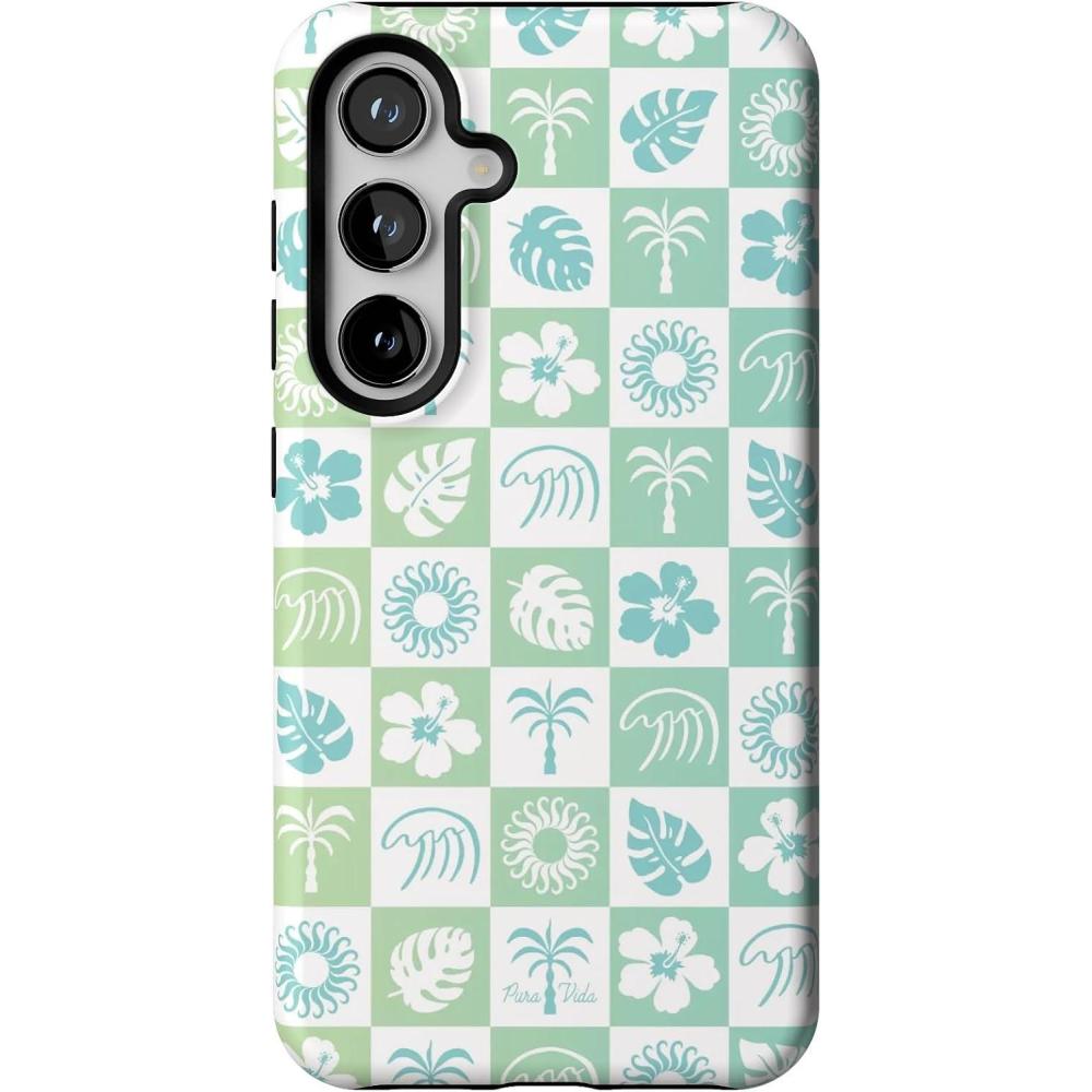 imageCasely Galaxy S24 Case Tuscan Tiles Dolce Vita Essential Slim DualLayer Protective DesignPura Vida Coastal Checkers