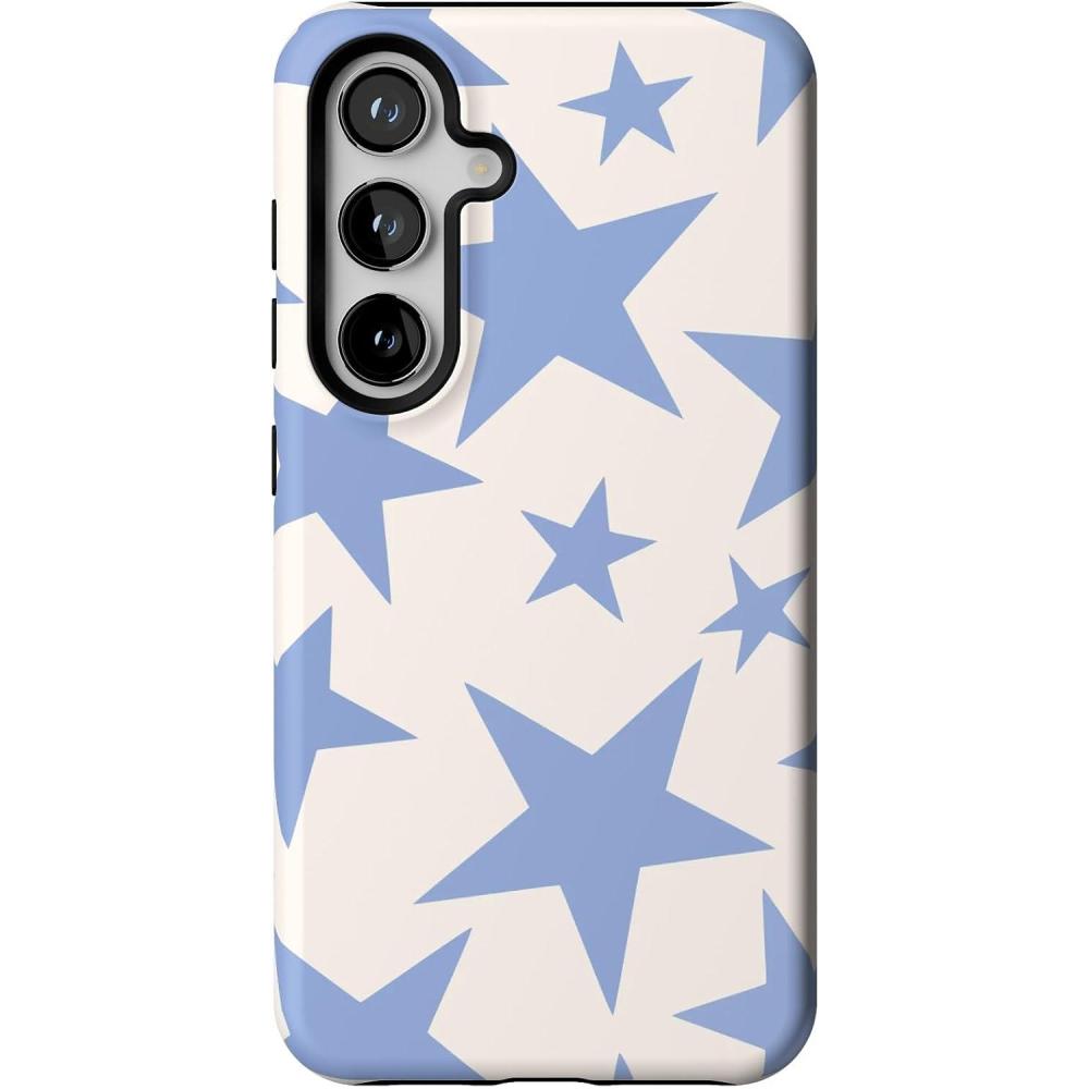 imageCasely Galaxy S24 Case  Tuscan Tiles  Dolce Vita  Essential Slim DualLayer Protective DesignStars Align  Blue  White Stars