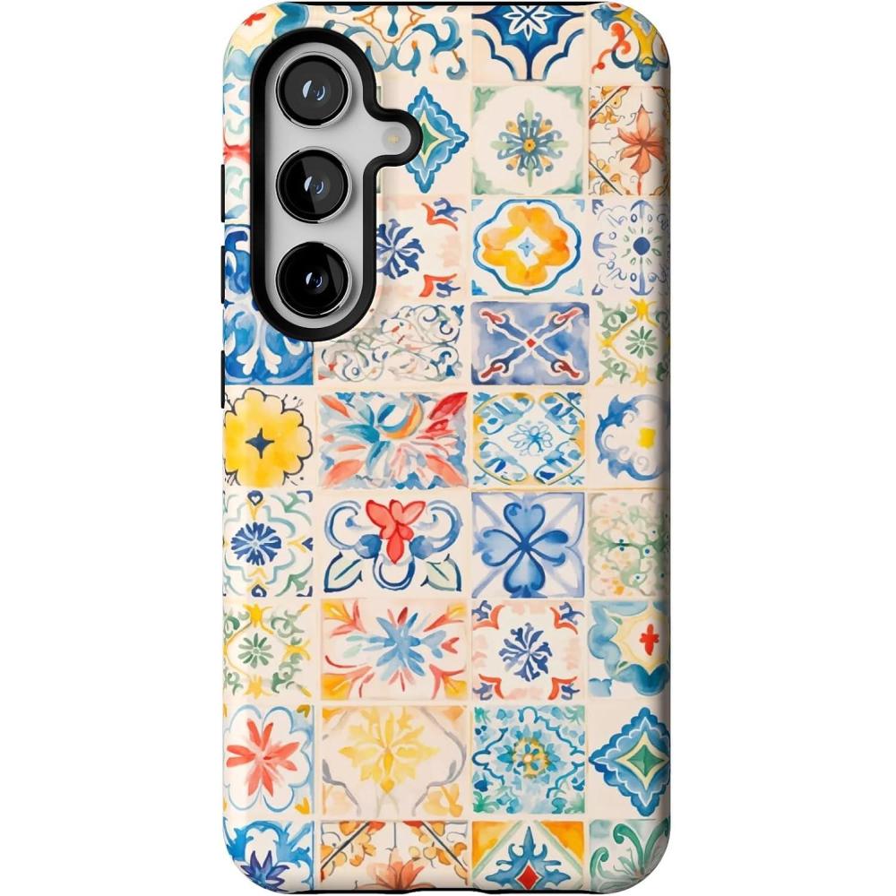 imageCasely Galaxy S24 Case  Tuscan Tiles  Dolce Vita  Essential Slim DualLayer Protective DesignTuscan Tiles  Dolce Vita