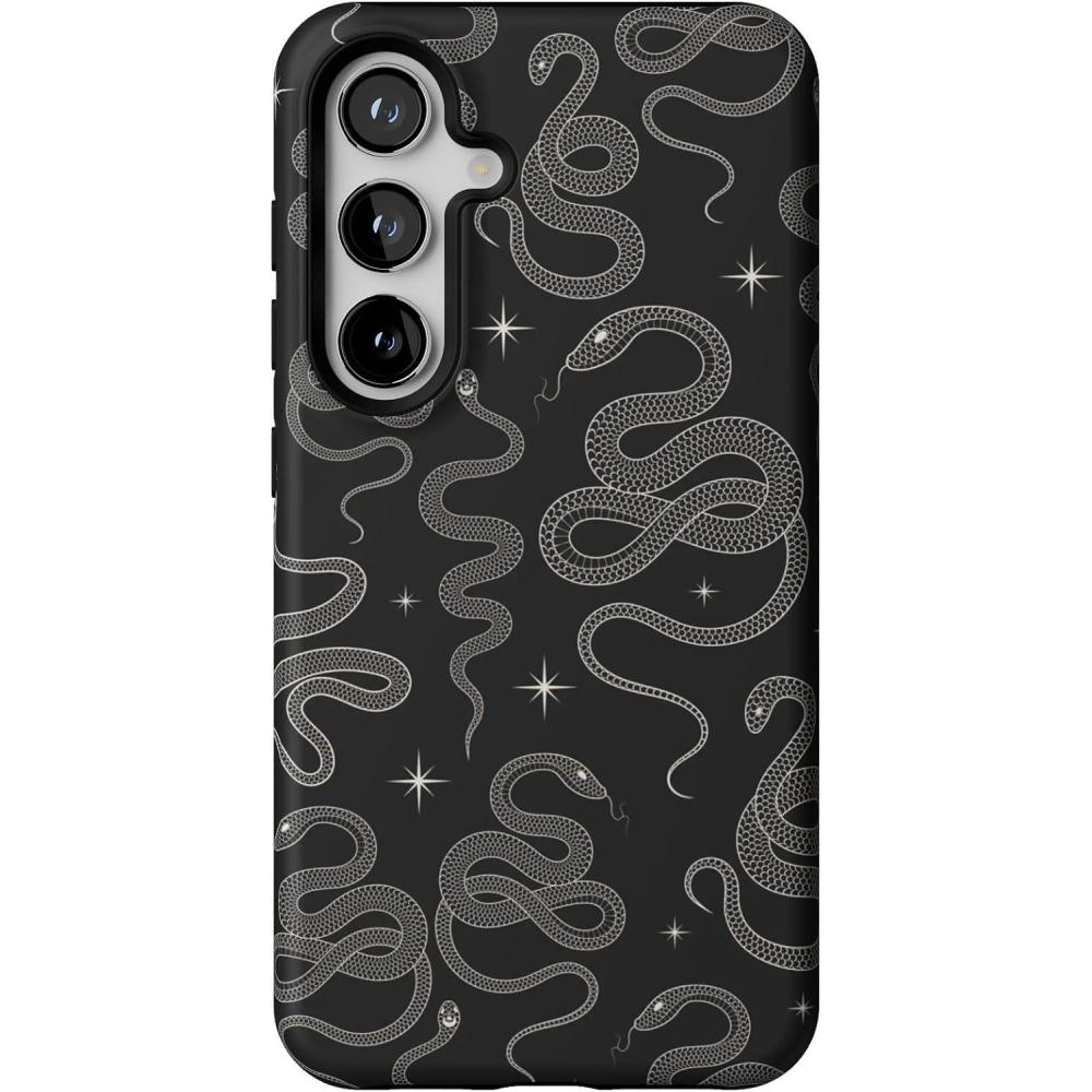 imageCasely Galaxy S24 Case  Tuscan Tiles  Dolce Vita  Essential Slim DualLayer Protective DesignWere Ready For It  Black Serpent