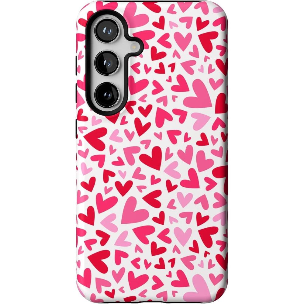 imageCasely Galaxy S24 Case  Tuscan Tiles  Dolce Vita  Essential Slim DualLayer Protective DesignXOXO  Candy Hearts