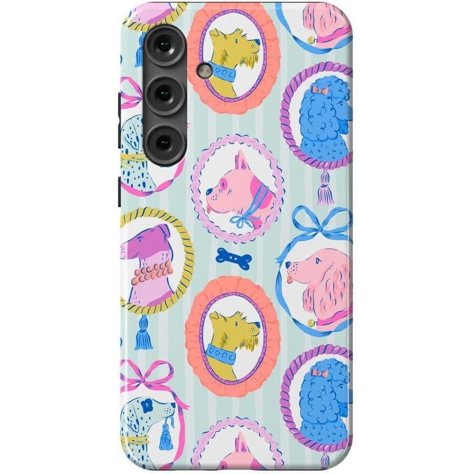 imageCasely Galaxy S24 Plus Case  Poppy Meadows  Pastel Floral  Essential Slim DualLayer Protective DesignChateau Pups  French Dog