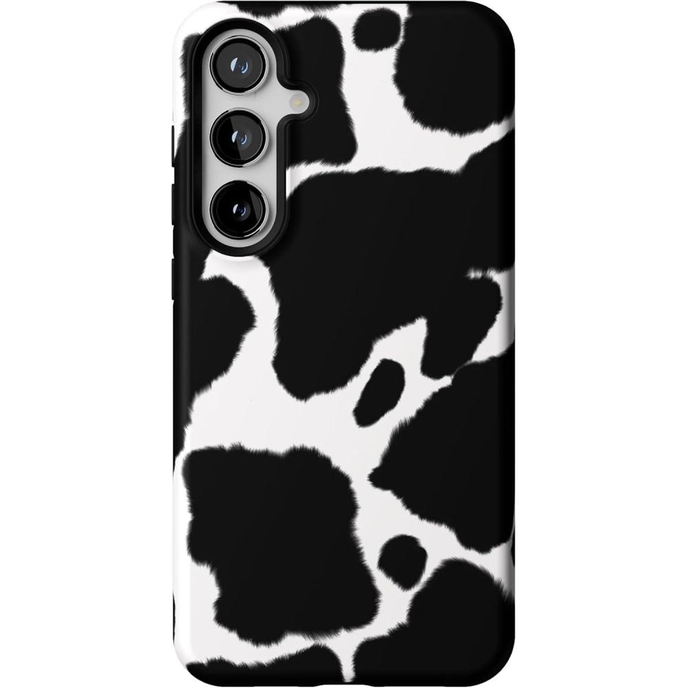 imageCasely Galaxy S24 Plus Case  Poppy Meadows  Pastel Floral  Essential Slim DualLayer Protective DesignCurrent MOOd  Cow Print