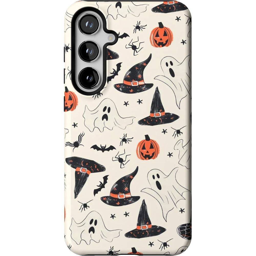 imageCasely Galaxy S24 Plus Case  Poppy Meadows  Pastel Floral  Essential Slim DualLayer Protective DesignFeeling Witchy  Haunted Halloween
