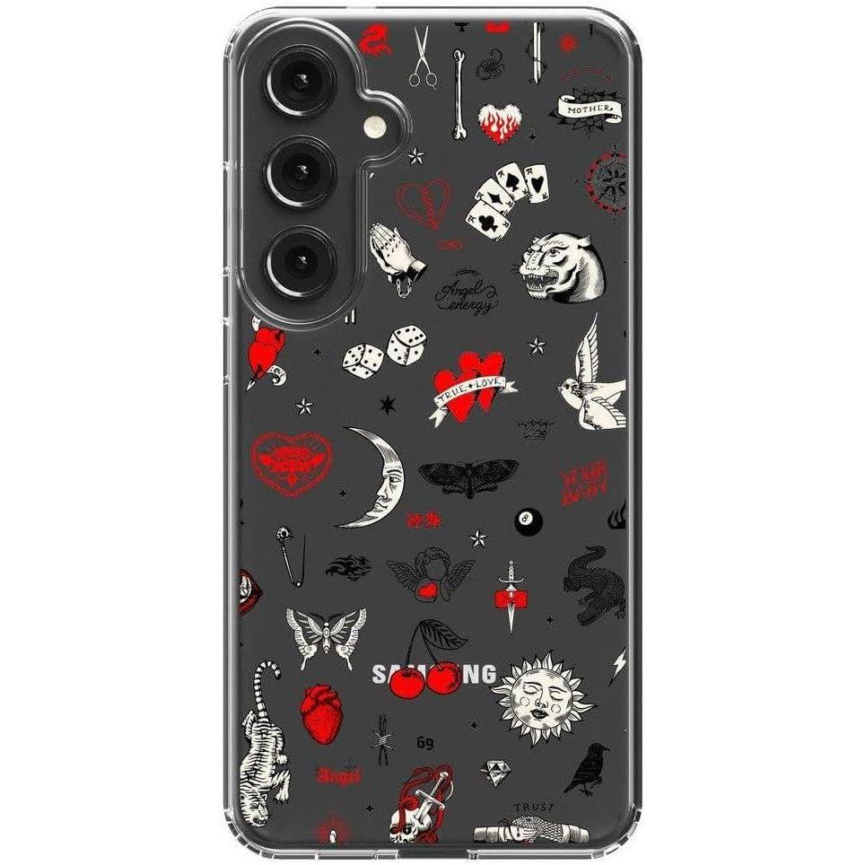 imageCasely Galaxy S24 Plus Case  Poppy Meadows  Pastel Floral  Essential Slim DualLayer Protective DesignNot a Phase  Clear Flash Tattoo