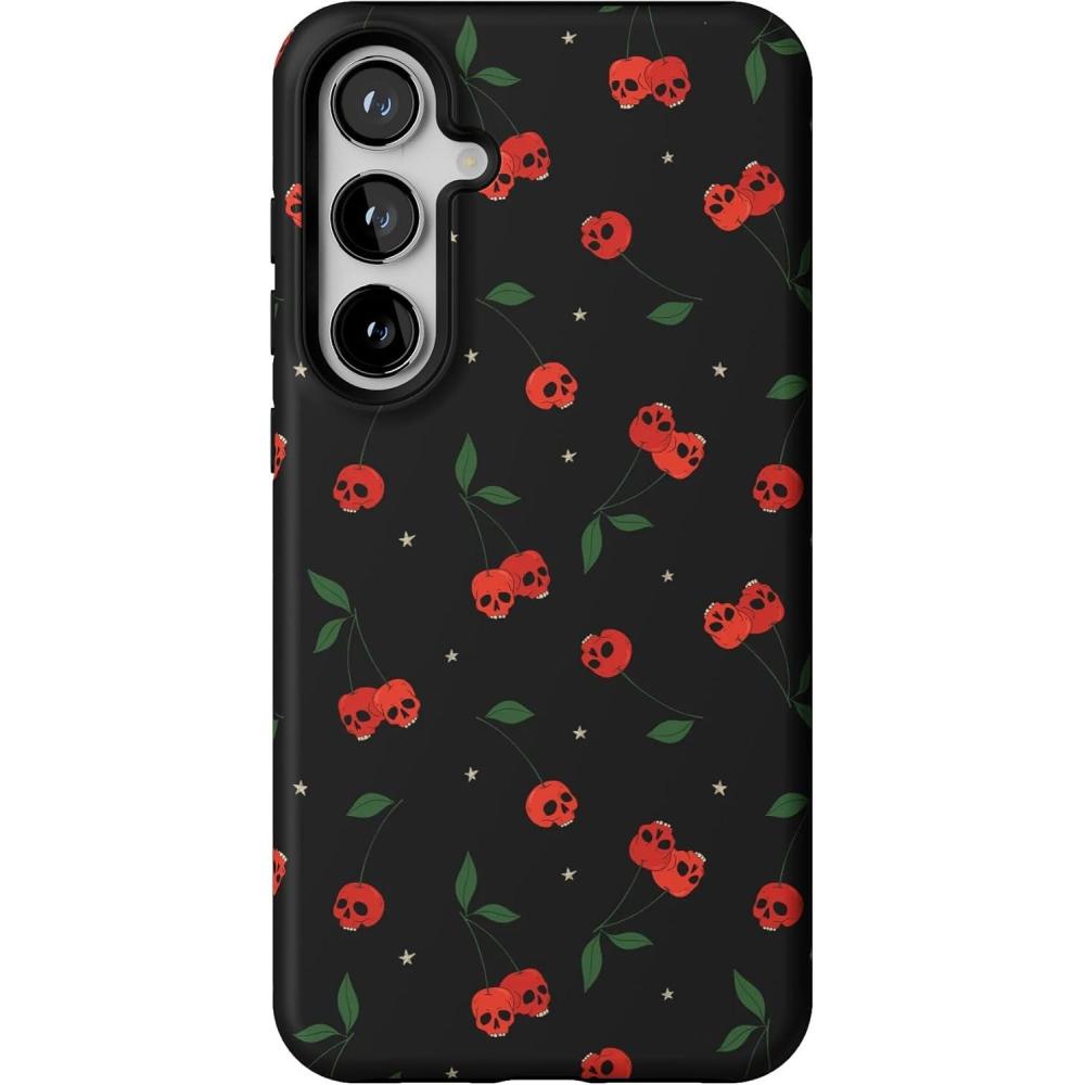 imageCasely Galaxy S24 Plus Case  Poppy Meadows  Pastel Floral  Essential Slim DualLayer Protective DesignSweet Revenge  Cherry Skulls