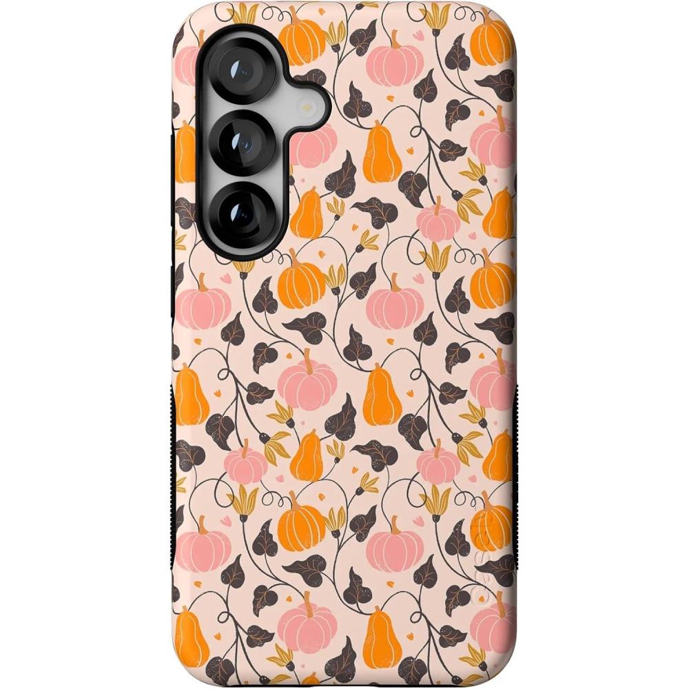 imageCasely Galaxy S24 Ultra Case  Such a Battie  Purple Bats  Essential Slim DualLayer Protective DesignPumpkin Princess  Harvest Vines