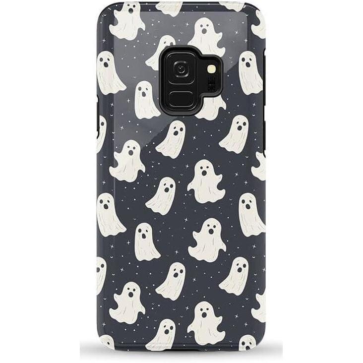 imageCasely Galaxy S9 Case Be Mine Tiny Hearts Essential Slim DualLayer Protective DesignAll Boos No Bite Friendly Ghost