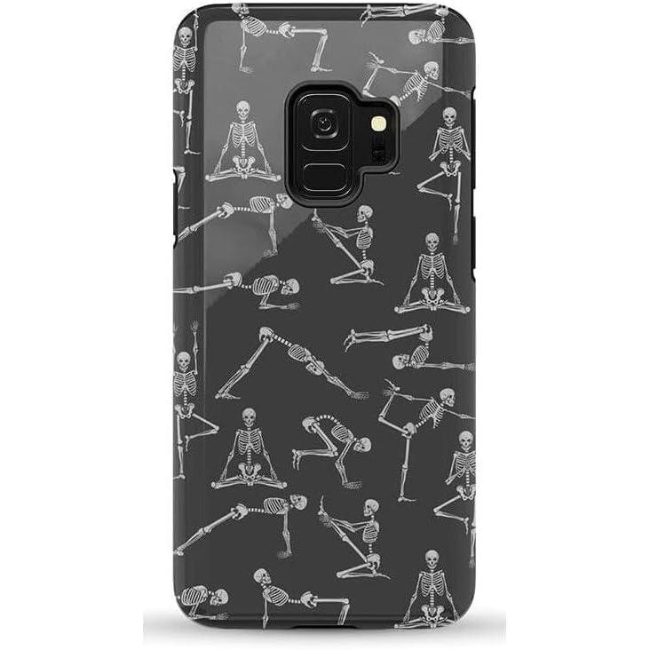 imageCasely Galaxy S9 Case  Be Mine  Tiny Hearts  Essential Slim DualLayer Protective DesignCorpse Pose  Skeleton Yoga